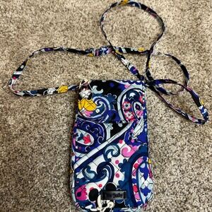 Vera Bradley Disney Mickey Mouse Castle Paisley Crossbody‎ Phone Bag Pouch